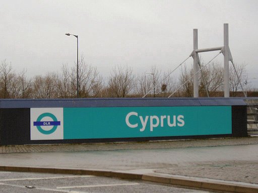 Docklands Light Railway station at Cyprus