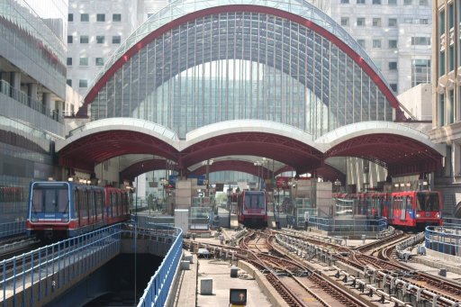 Docklands Light Railway station at Canary Wharf