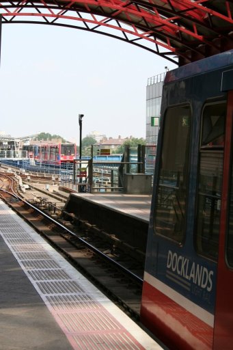 Docklands Light Railway station at Canary Wharf