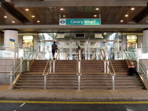 Docklands Light Railway station at Canary Wharf
