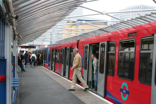 Docklands Light Railway station at stations