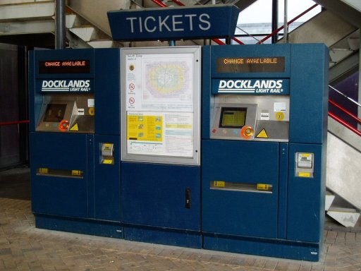 Docklands Light Railway station at stops