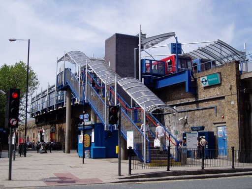 Docklands Light Railway station at Westferry
