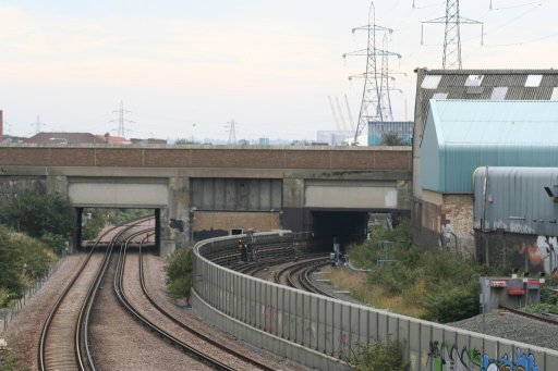 Docklands Light Railway Stratford International route at Abbey Road