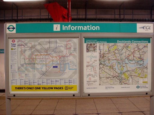 Docklands Light Railway sign at Island Gardens station