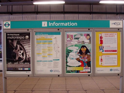 Docklands Light Railway sign at Island Gardens station
