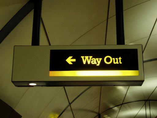 Docklands Light Railway sign at Bank station