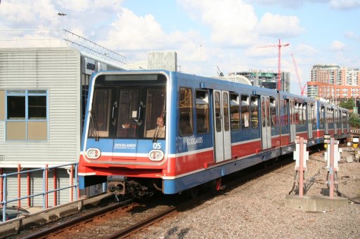 Docklands Light Railway unit 05 at Poplar