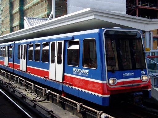 Docklands Light Railway unit 06 at South Quay station