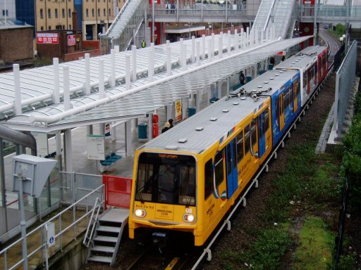 Docklands Light Railway unit 08 at Custom House station