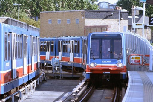 Docklands Light Railway unit 09 at Mudchute station