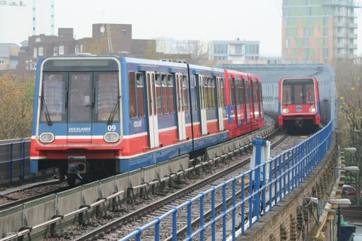 Docklands Light Railway unit 09 at near Westferry