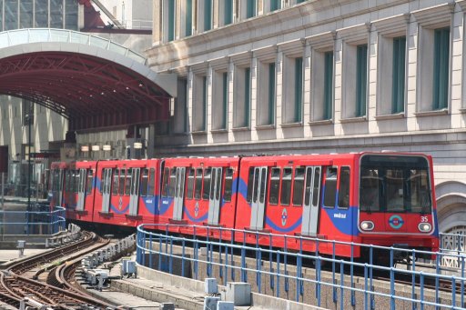 Docklands Light Railway unit 35 at Canary Wharf station