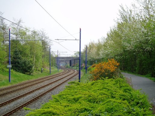 Midland Metro Line One at near Kenrick Park