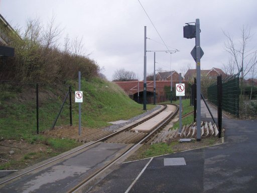 Nottingham Express Transit Line One at near Cinderhill