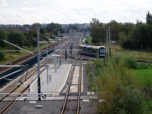 Nottingham Express Transit Line One at Highbury Vale stop