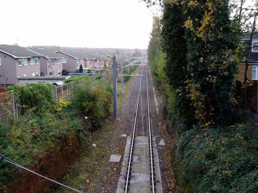 Nottingham Express Transit lineone at Cinderhill