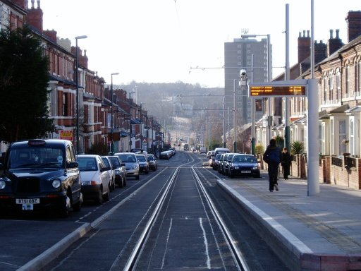 Nottingham Express Transit Line One at Beaconsfield Street stop