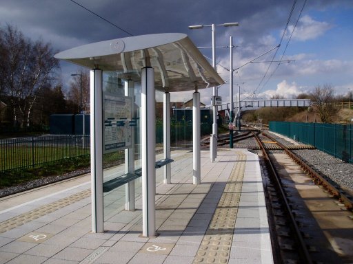 Nottingham Express Transit tram stop at Shelter