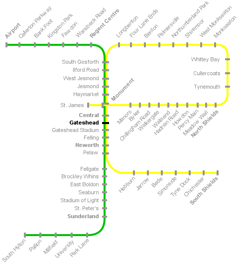 Tyne and Wear Metro : Stations : Gateshead