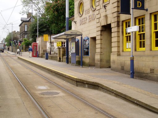 Sheffield Supertram tram stop at Hillsborough
