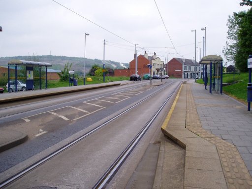 Sheffield Supertram tram stop at Bamforth Street