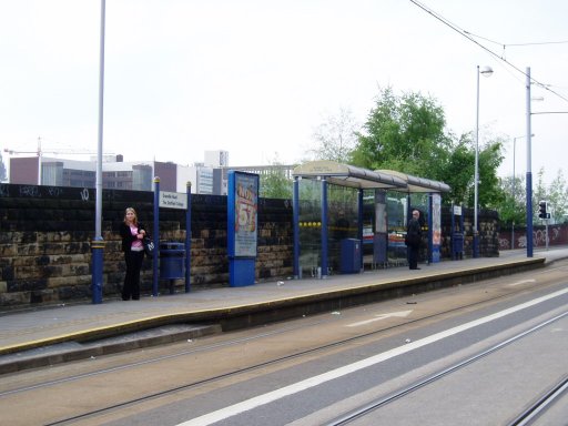 Sheffield Supertram tram stop at Granville Road/The Sheffield College