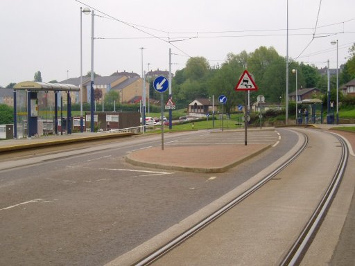 Sheffield Supertram tram stop at Arbourthorne Road