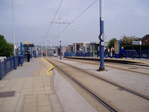 Sheffield Supertram tram stop at Gleadless Townend