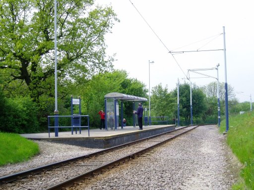 Sheffield Supertram tram stop at Herdings Park