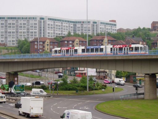Sheffield Supertram Route at Park Square