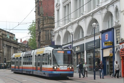Sheffield Supertram tram 118 at High Street