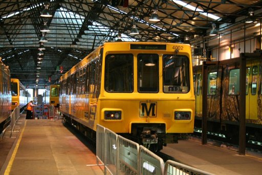 Tyne and Wear Metro unit 4002 at Gosforth depot