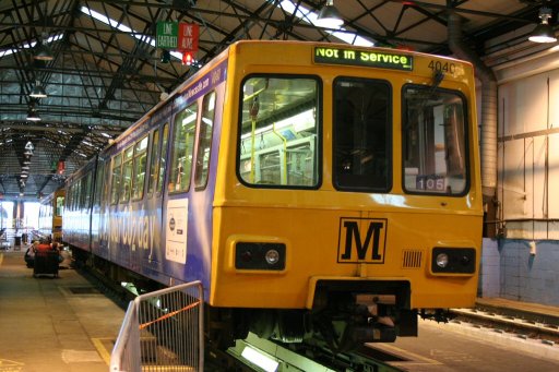 Tyne and Wear Metro unit 4040 at Gosforth depot
