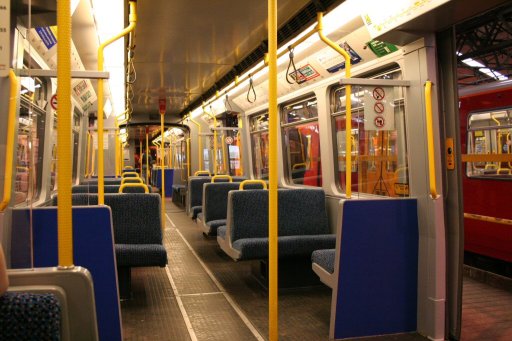 Tyne and Wear Metro unit inside a train at Gosforth depot