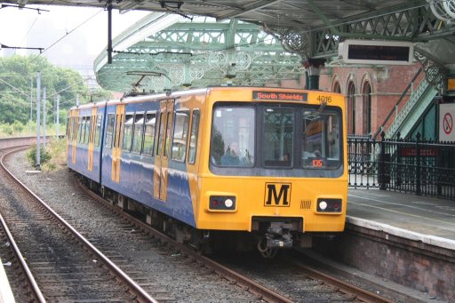 Tyne and Wear Metro unit 4016 at Tynemouth station