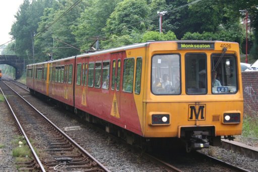 Tyne and Wear Metro unit 4026 at South Gosforth