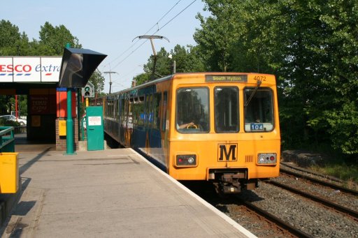 Tyne and Wear Metro unit 4072 at Kingston Park station