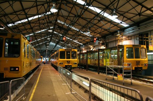 Tyne and Wear Metro unit Gosforth depot at Gosforth depot