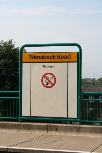 Tyne and Wear Metro sign at Wansbeck Road