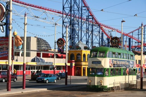 Blackpool Tramway tram 702 at Pleasure Beach