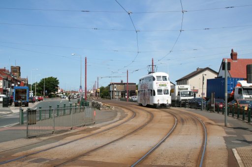 Blackpool Tramway tram stop at Cleveleys