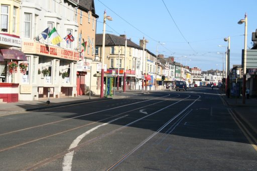 Blackpool Tramway route at Lytham Road, Blackpool