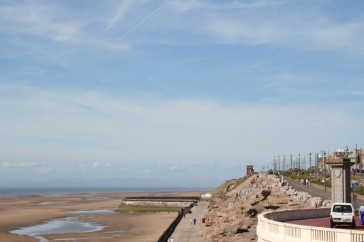 Blackpool Tramway route at Gynn Square