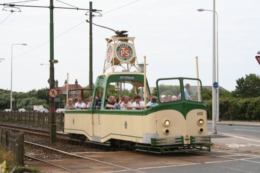 Blackpool Tramway tram 600 at Rossall School