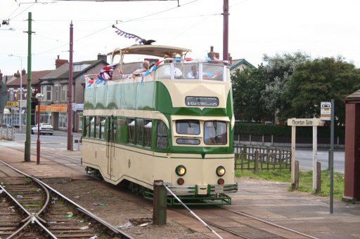 Blackpool Tramway tram 706 at Thornton Gate