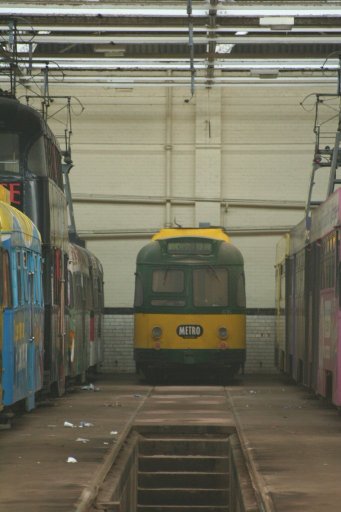 Blackpool Tramway tram 636 at Rigby Road depot