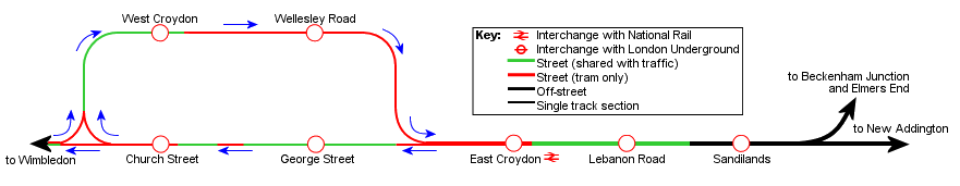 Map of Croydon town centre