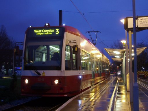 Croydon Tramlink tram 2541 at New Addington stop