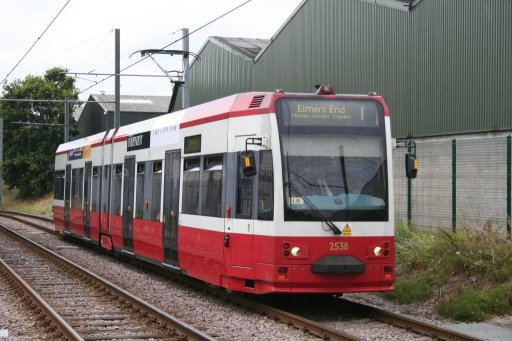 Croydon Tramlink tram 2538 at Beddington Lane